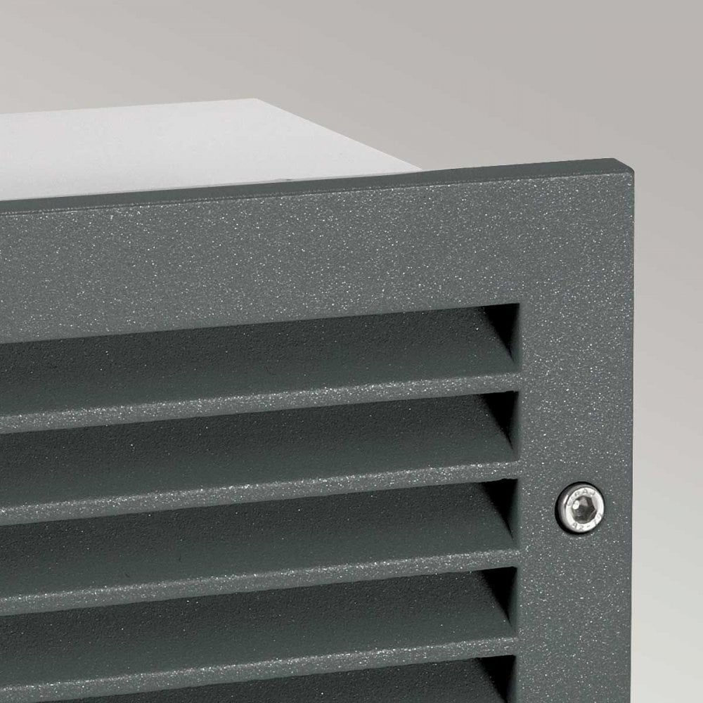 Norlys G-STAD-LVD-LED-G Grimstad LED Recessed Louvre Wall Light Graphite