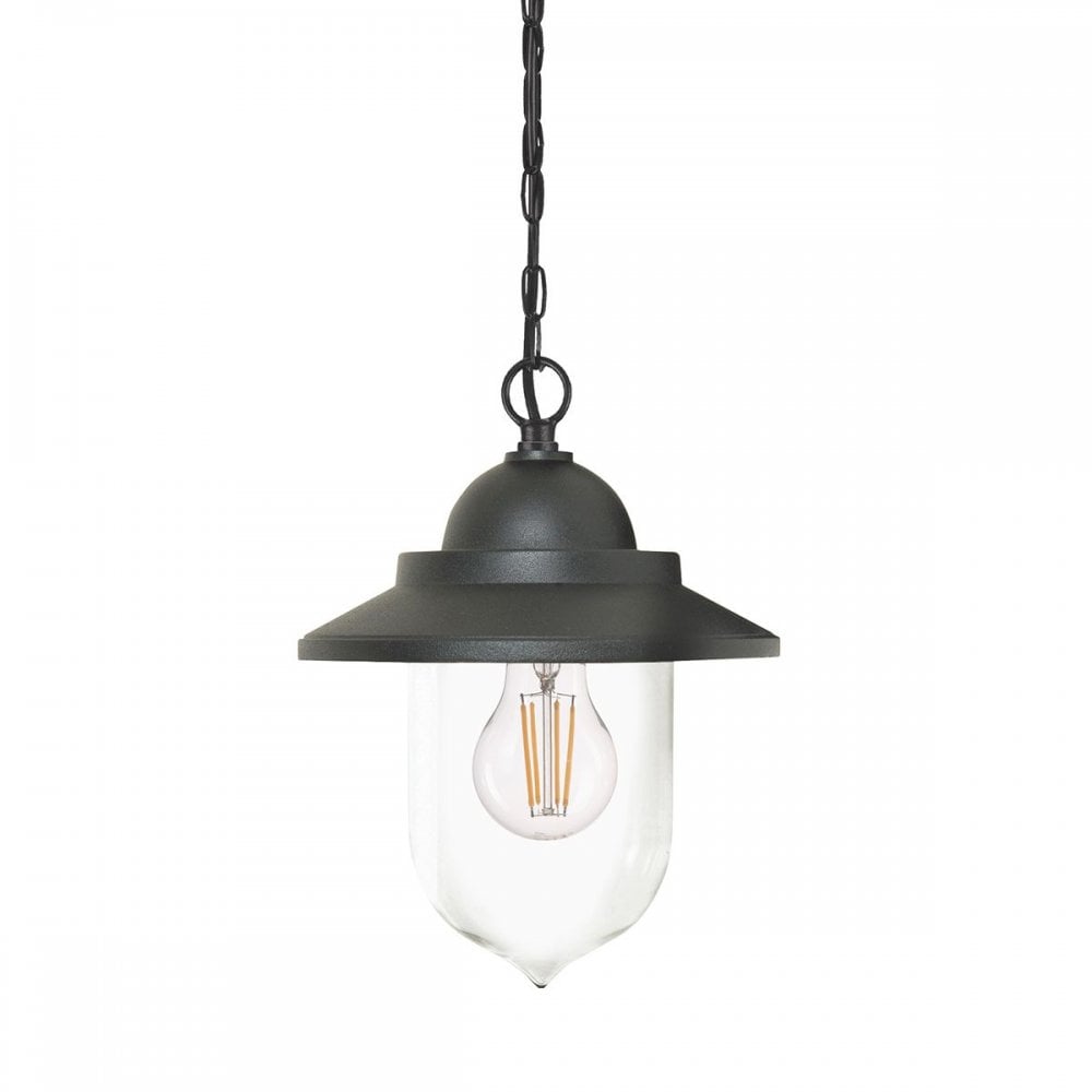 Garden Zone GZH-SDN8 Sandown 1 Light Chain Lantern Black