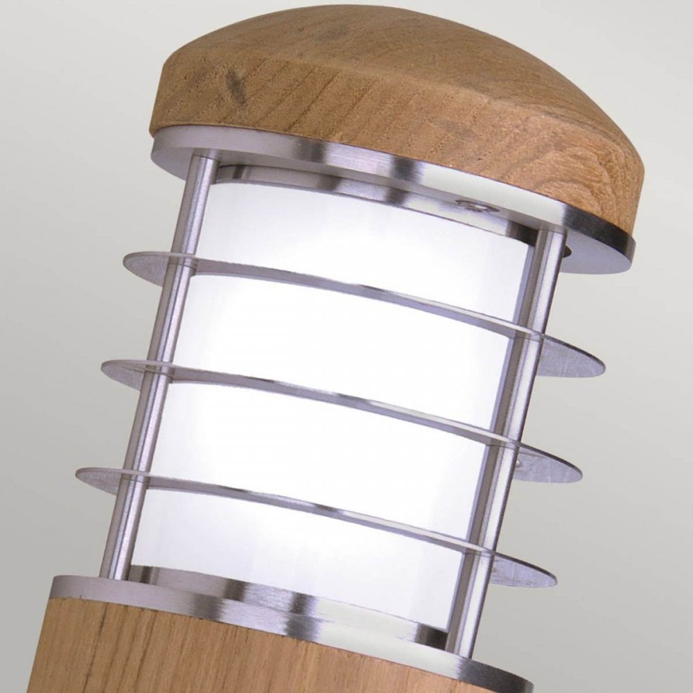 Garden Zone GZ-POOLE-W Poole 1 Light Wall Light Teak and Stainless Steel