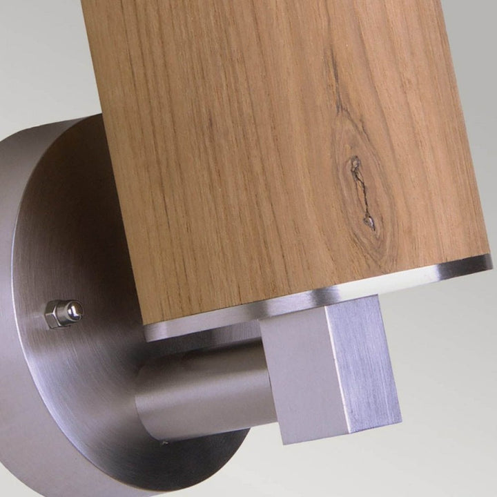 Garden Zone GZ-POOLE-W Poole 1 Light Wall Light Teak and Stainless Steel