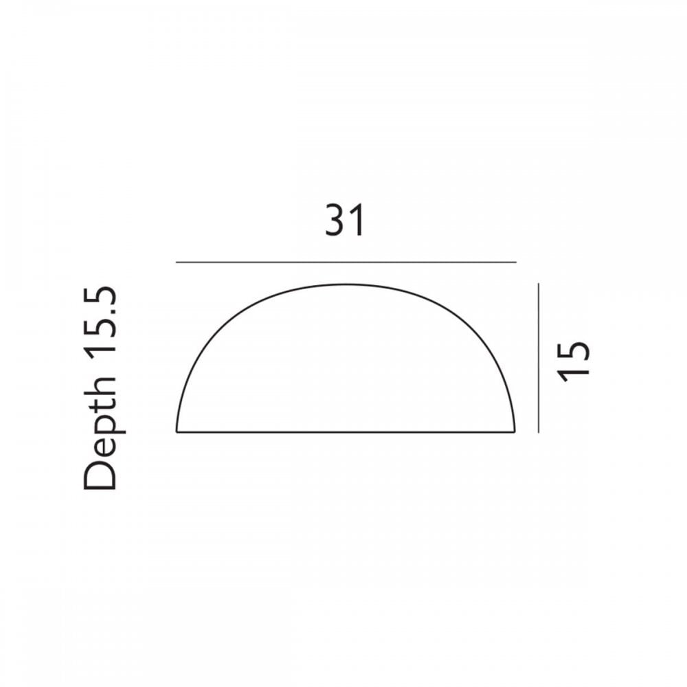 Norlys HALDEN-E27-GRA Halden Down Wall Light Graphite