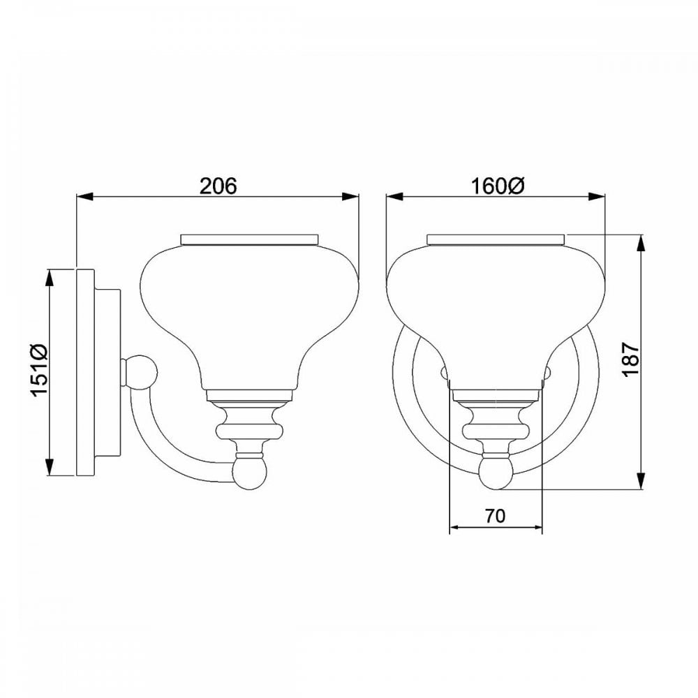 Hinkley HK-AINSLEY1-BATH-BB Ainsley 1 Light Wall Light Brushed Brass