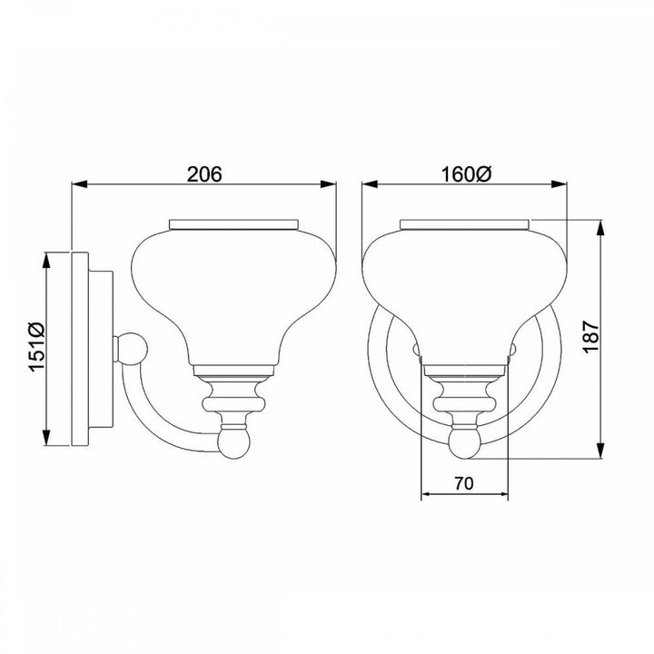 Hinkley HK-AINSLEY1-BATH-BB Ainsley 1 Light Wall Light Brushed Brass