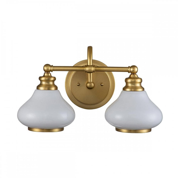 Hinkley HK-AINSLEY2-BATH-BB Ainsley 2 Light Wall Light Brushed Brass