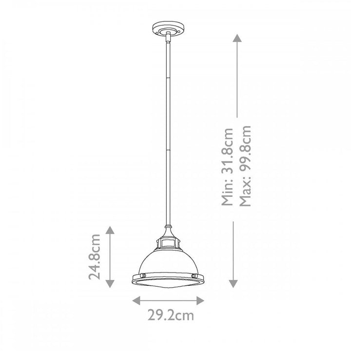 Hinkley HK-AMELIA-P-S-HB Amelia 1 Light Mini Pendant Heritage Brass