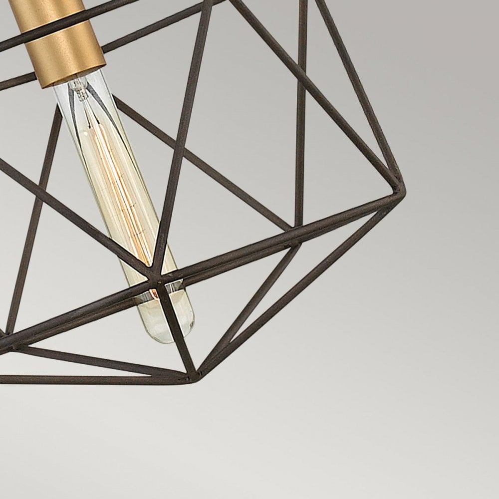 Hinkley HK-ASTRID-MP Astrid Mini Pendant Matte Bronze and Deluxe Gold