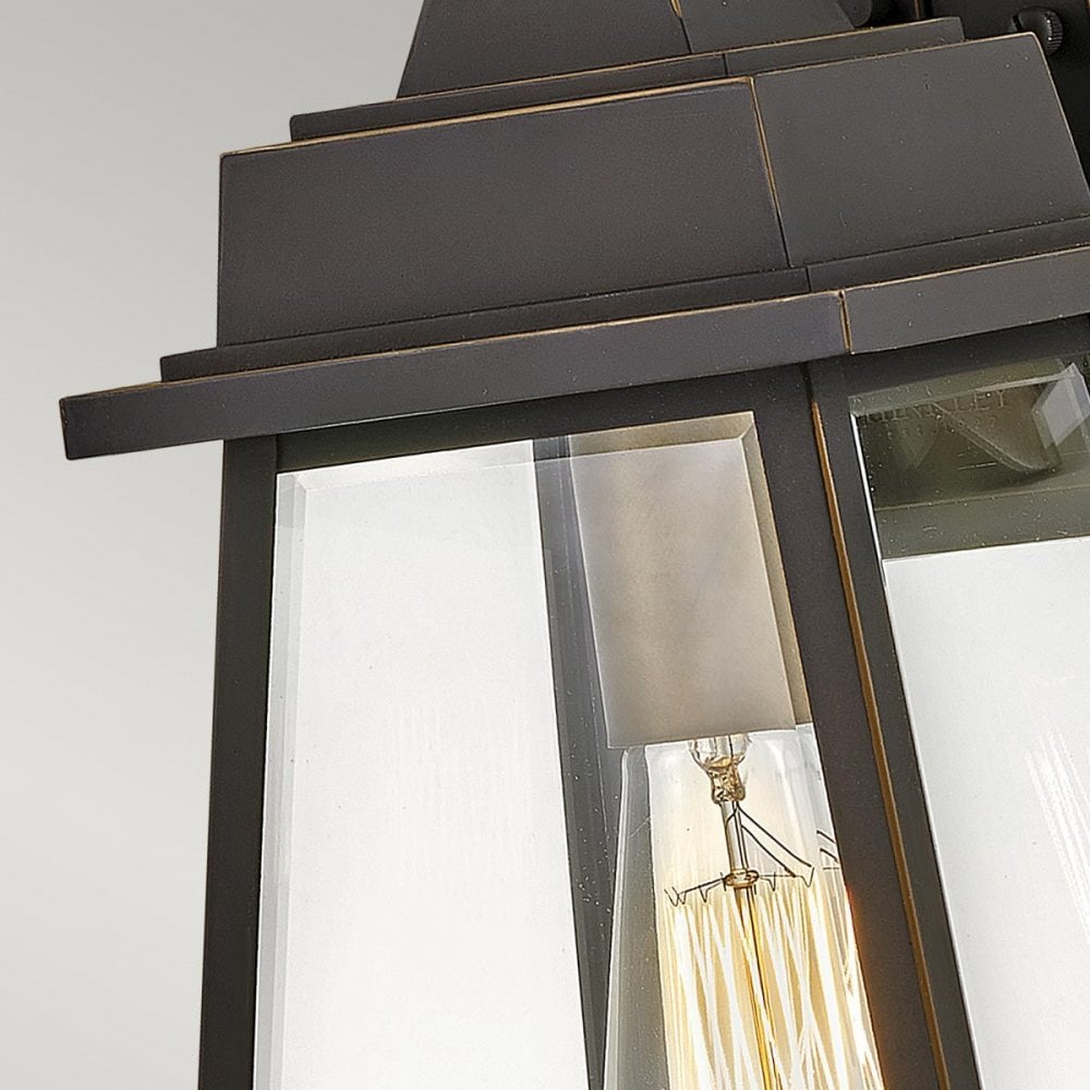 Hinkley HK-BAINBRIDGE-M-OZ Bainbridge 1 Light Wall Lantern - Medium Oil Rubbed Bronze