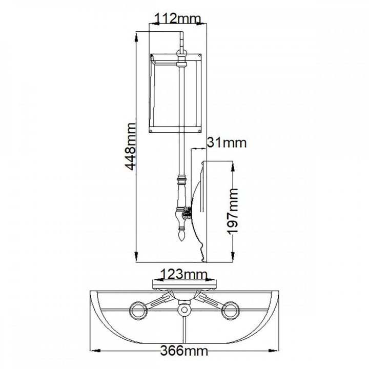 Hinkley HK-CAMBRIDGE2-B Cambridge 2 Light Wall Light Burnished Brass