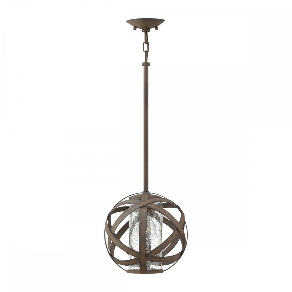 Hinkley HK-CARSON-P Carson 1 Light Pendant Light Vintage Iron (S)