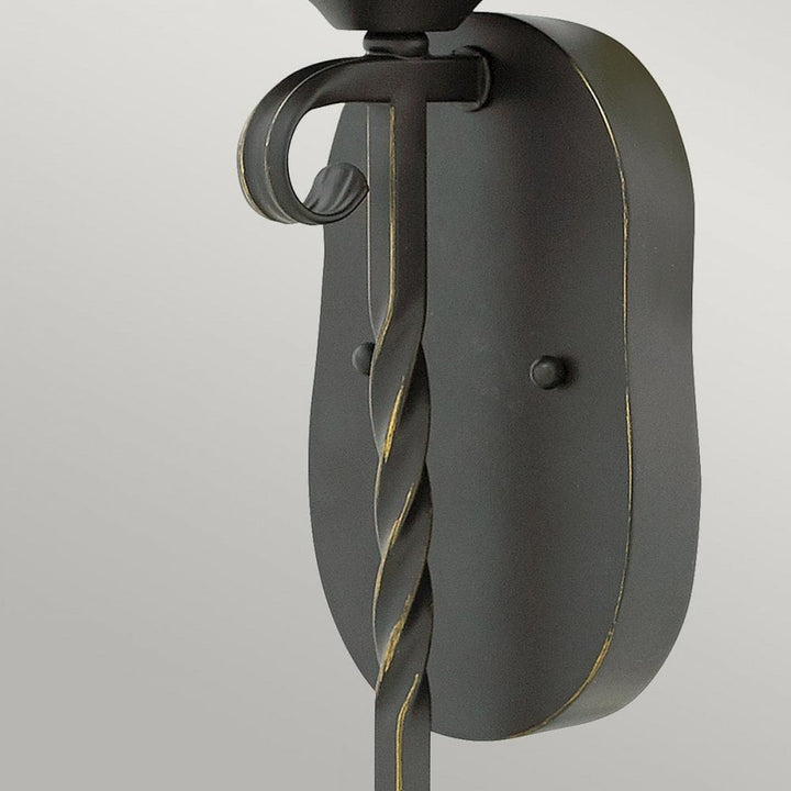 Hinkley HK-CASA1 Casa 1 Light Wall Light Olde Black