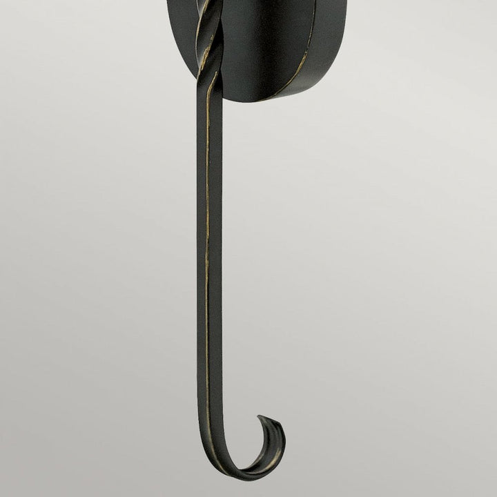 Hinkley HK-CASA1 Casa 1 Light Wall Light Olde Black