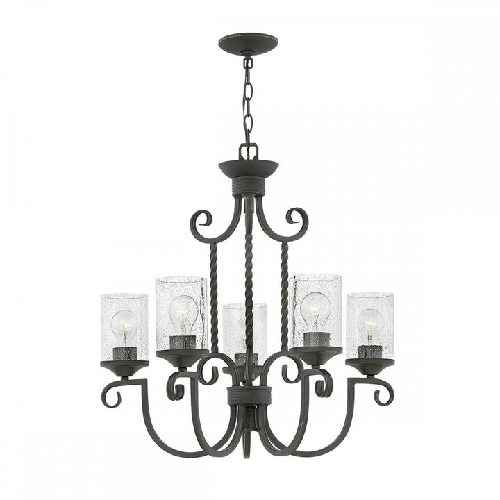 Hinkley HK-CASA5 Casa 5 Light Chandelier Olde Black