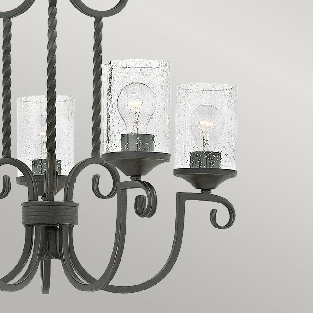 Hinkley HK-CASA5 Casa 5 Light Chandelier Olde Black