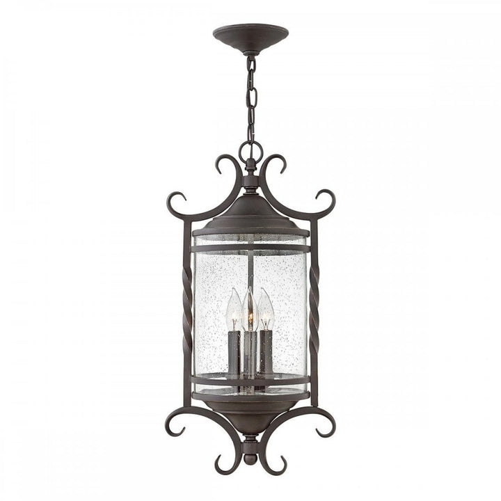 Hinkley HK-CASA8 Casa 3 Light Chain Lantern Olde Black