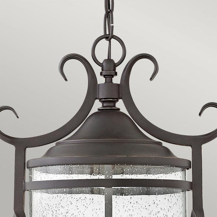 Hinkley HK-CASA8 Casa 3 Light Chain Lantern Olde Black