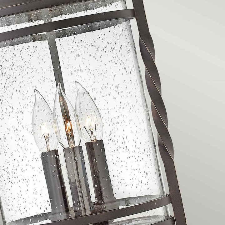 Hinkley HK-CASA8 Casa 3 Light Chain Lantern Olde Black