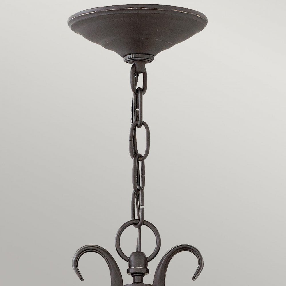 Hinkley HK-CASA8 Casa 3 Light Chain Lantern Olde Black