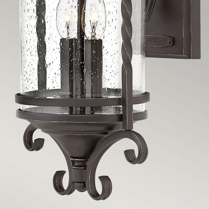Hinkley HK-CASA-M Casa 2 Light Wall Lantern Olde Black