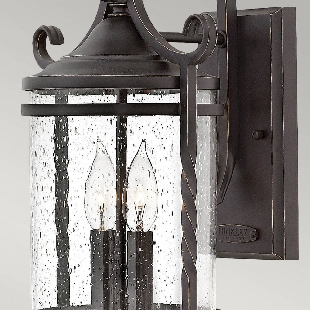 Hinkley HK-CASA-M Casa 2 Light Wall Lantern Olde Black