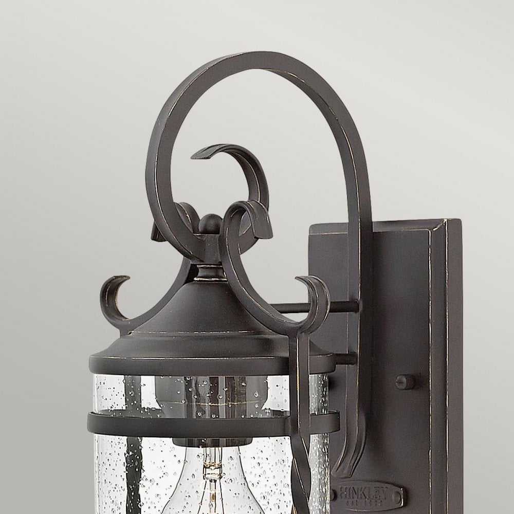 Hinkley HK-CASA-S Casa 1 Light Wall Lantern Olde Black