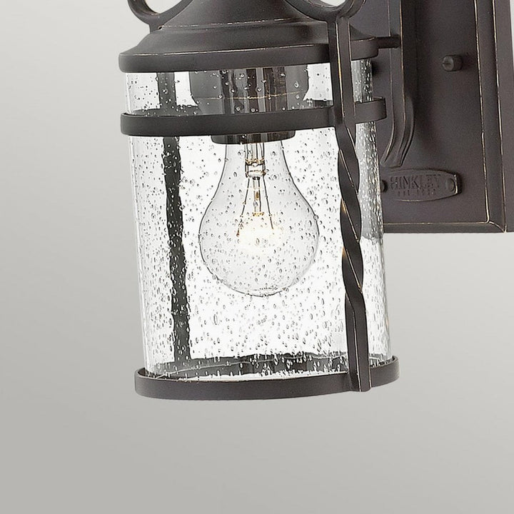 Hinkley HK-CASA-S Casa 1 Light Wall Lantern Olde Black
