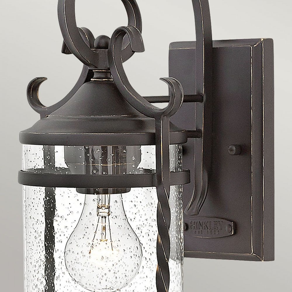 Hinkley HK-CASA-S Casa 1 Light Wall Lantern Olde Black