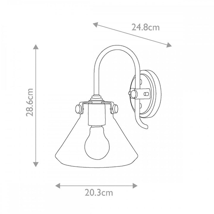 Hinkley HK-CONGRESS1-A-CM Congress 1 Light Clear Glass Wall Light Chrome