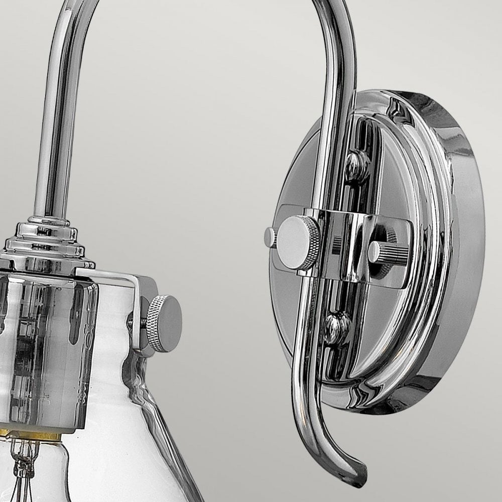 Hinkley HK-CONGRESS1-A-CM Congress 1 Light Clear Glass Wall Light Chrome