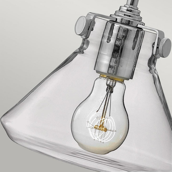 Hinkley HK-CONGRESS1-A-CM Congress 1 Light Clear Glass Wall Light Chrome