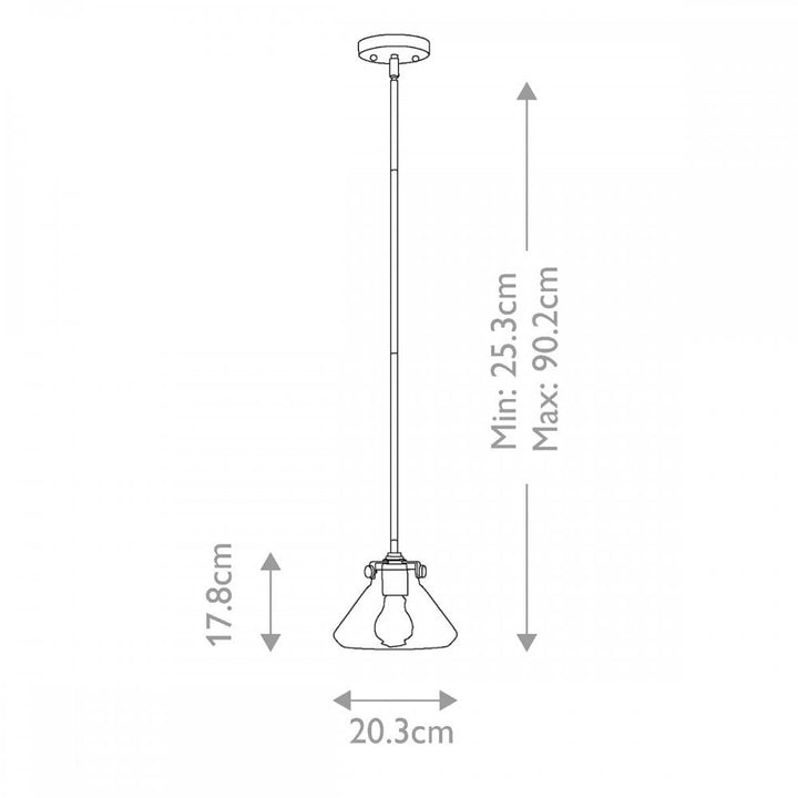 Hinkley HK-CONGRESS-P-A-BC Congress 1 Light Clear Glass Pendant Brushed Caramel
