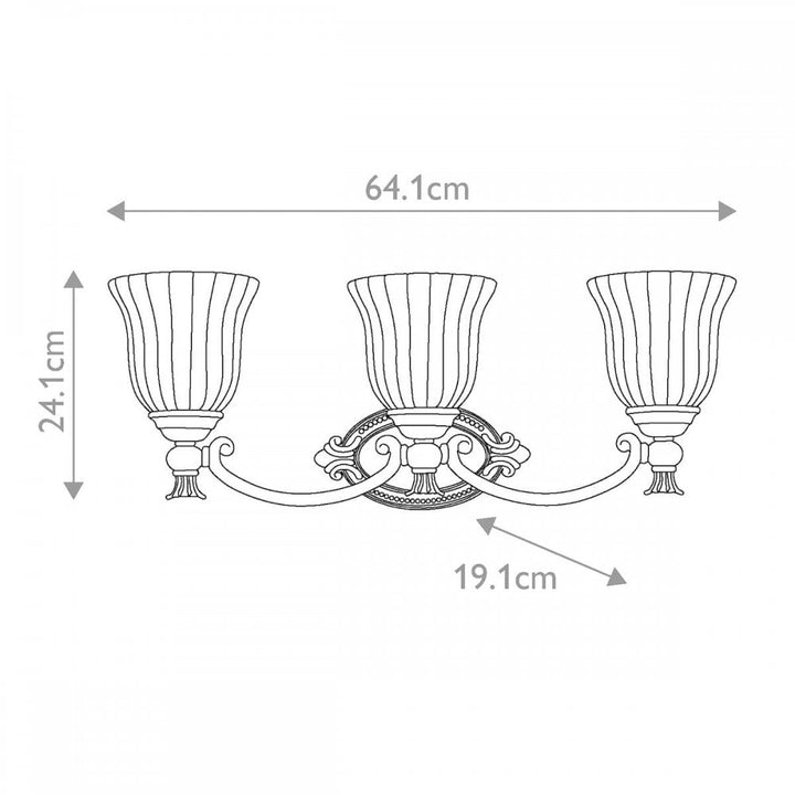 Hinkley HK-FRANCOISE3-BATH Francoise 3 Light Wall Light Burnished Brass