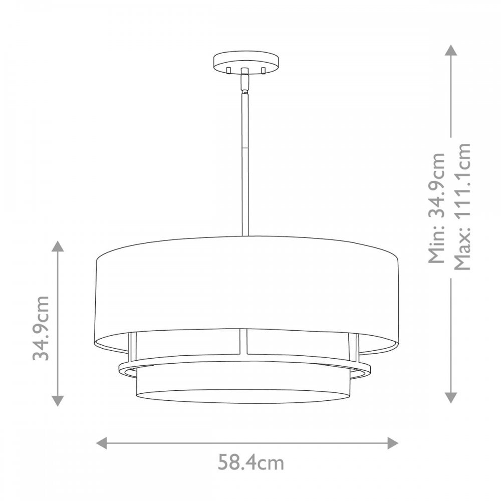 Hinkley HK-GRAHAM-L-LCB Graham 4 Light Duo Mount - Lacquered Brass