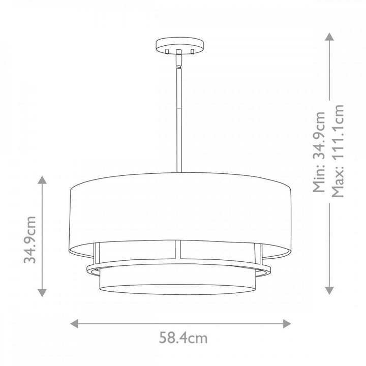 Hinkley HK-GRAHAM-L-LCB Graham 4 Light Duo Mount - Lacquered Brass