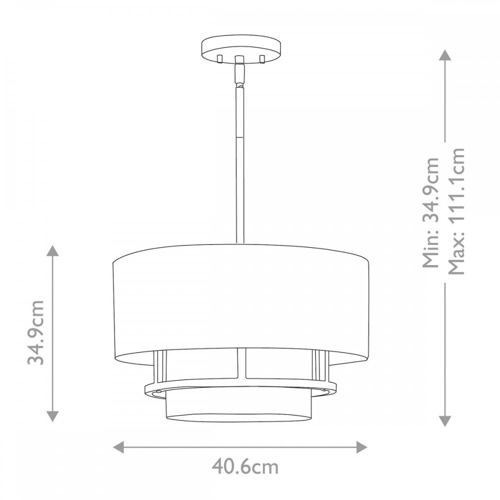 Hinkley HK-GRAHAM-M-LCB Graham 3 Light Duo Mount - Lacquered Brass