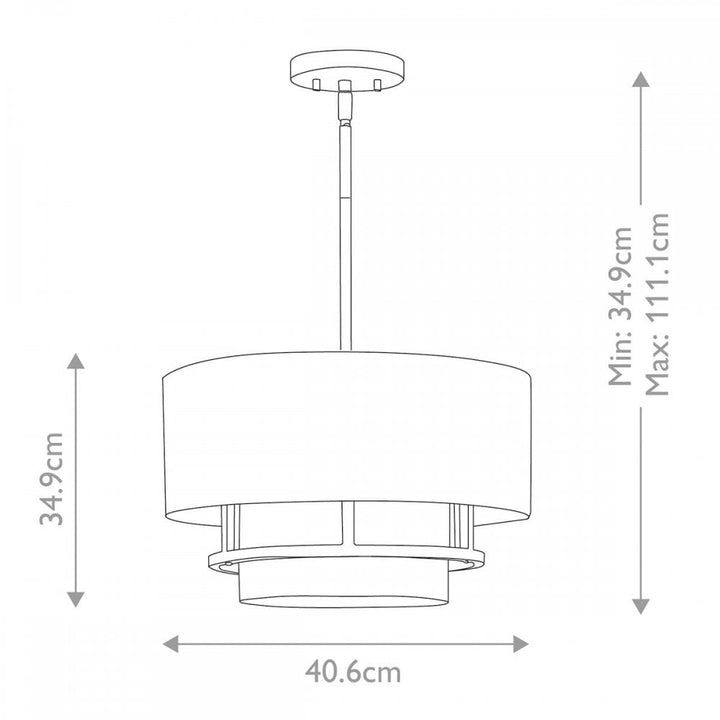 Hinkley HK-GRAHAM-M-LCB Graham 3 Light Duo Mount - Lacquered Brass