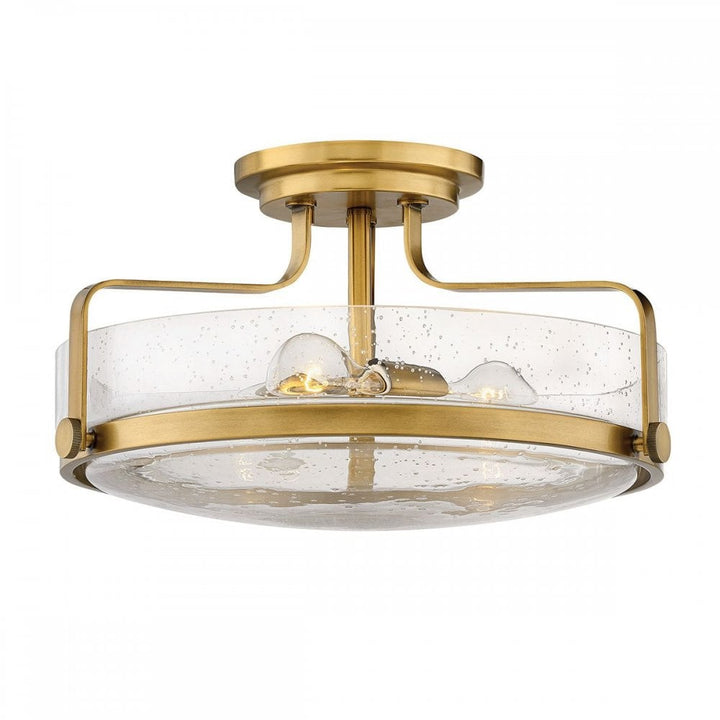 Hinkley HK-HARPER-SFM-HB-CS Harper 3 Light Medium Semi-Flush Heritage Brass