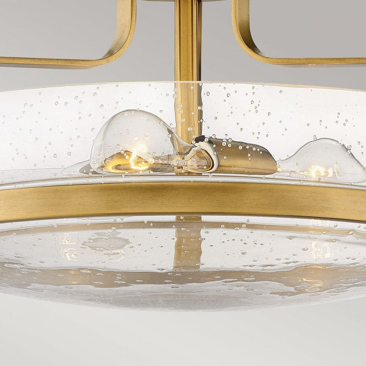 Hinkley HK-HARPER-SFM-HB-CS Harper 3 Light Medium Semi-Flush Heritage Brass