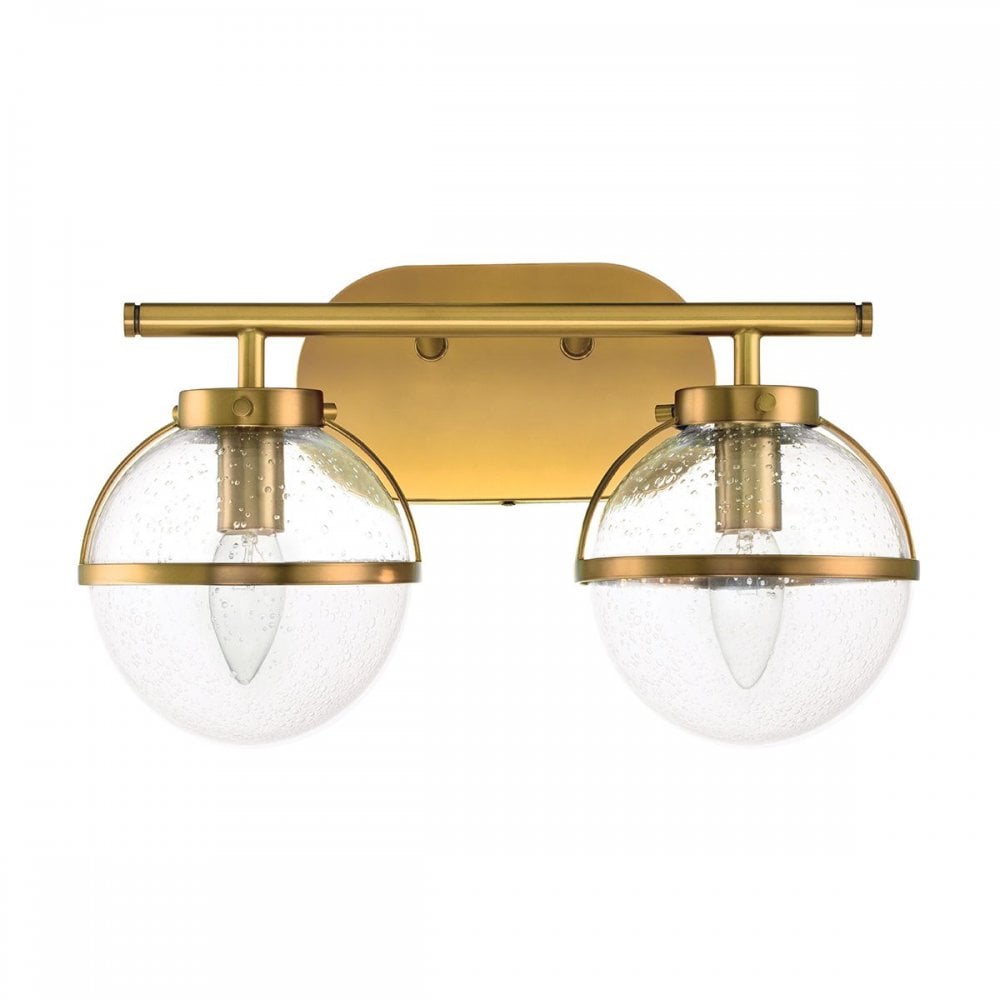 Hinkley HK-HOLLIS2-C-HB-BATH Hollis 2 Light Wall Light Heritage Brass