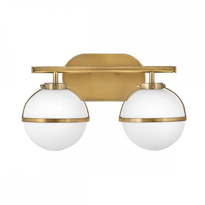 Hinkley HK-HOLLIS2-O-HB-BATH Hollis 2 Light Wall Light Heritage Brass