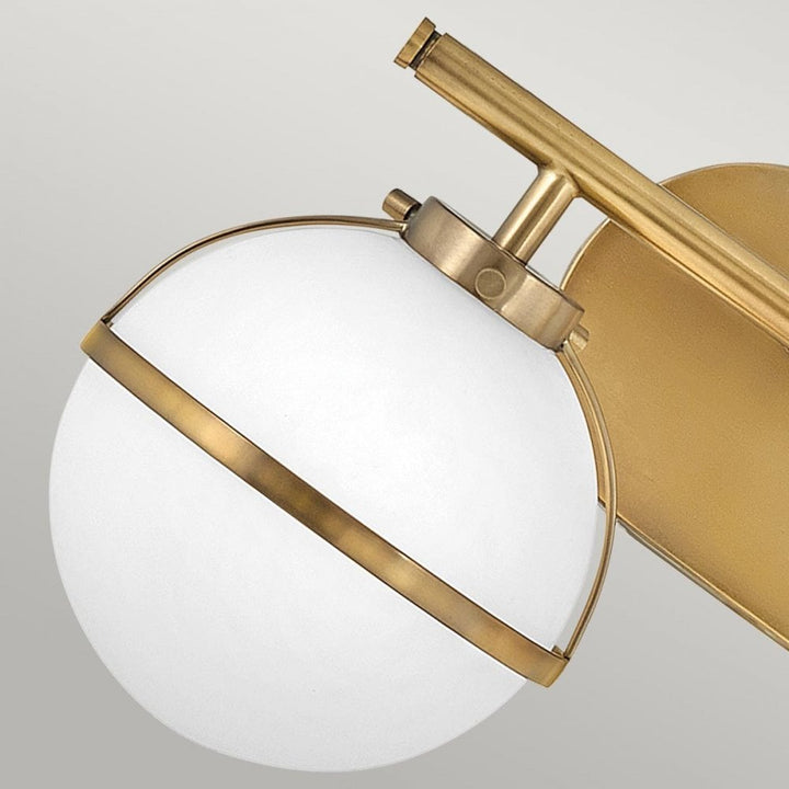 Hinkley HK-HOLLIS2-O-HB-BATH Hollis 2 Light Wall Light Heritage Brass
