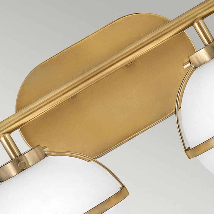 Hinkley HK-HOLLIS2-O-HB-BATH Hollis 2 Light Wall Light Heritage Brass