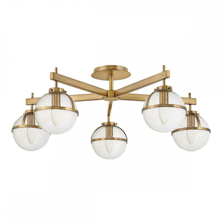Hinkley HK-HOLLIS-5-C-HB Hollis 5 Light Semi-Flush Heritage Brass