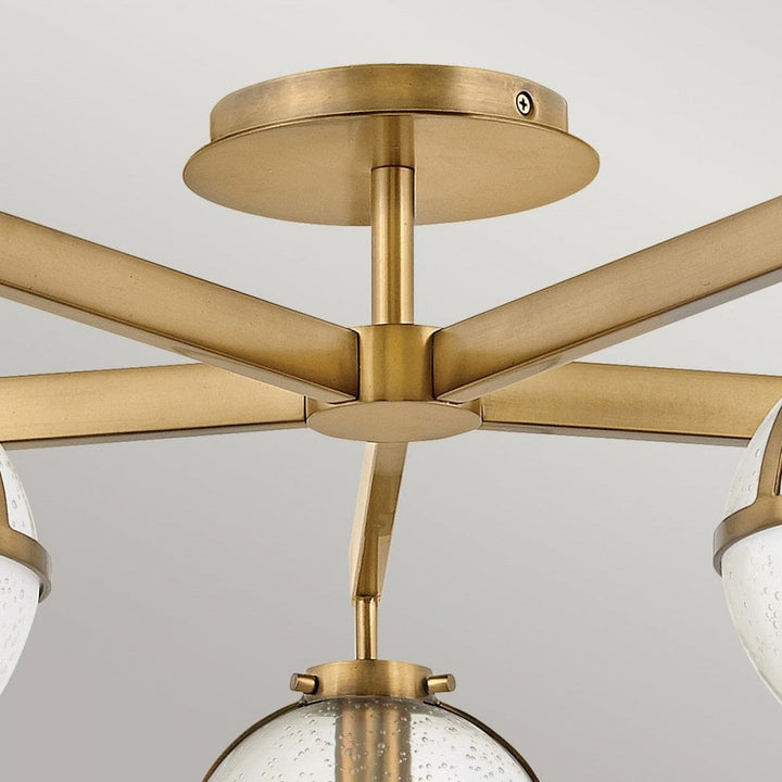 Hinkley HK-HOLLIS-5-C-HB Hollis 5 Light Semi-Flush Heritage Brass