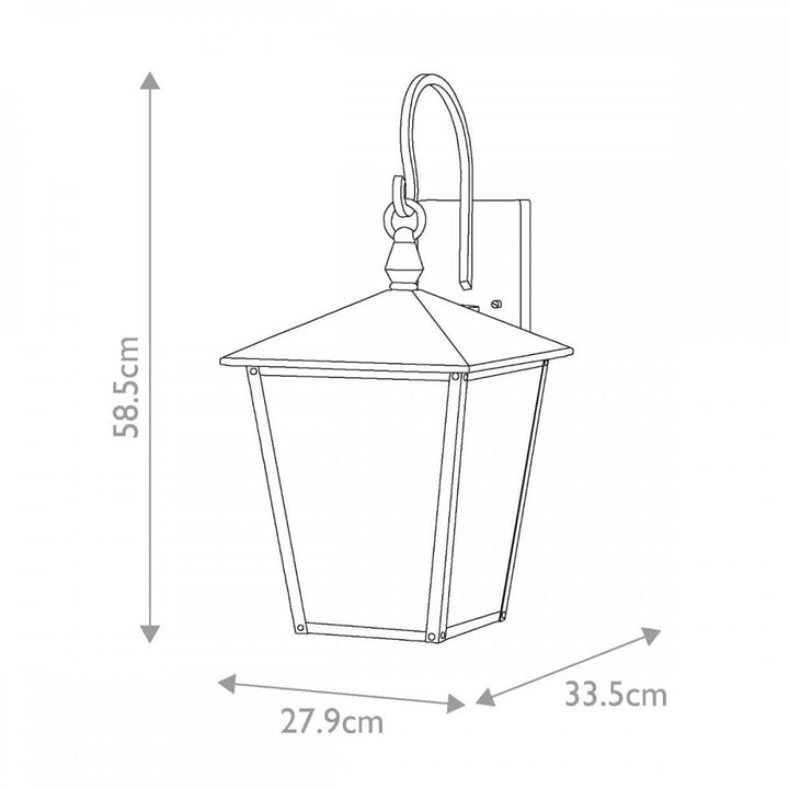 Hinkley HK-HUNTERSFIELD2-L-BK Huntersfield 3 Light Large Wall Lantern Black