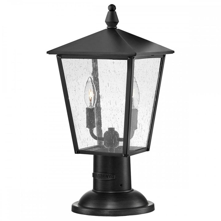 Hinkley HK-HUNTERSFIELD3-M-BK Huntersfield 2 Light Medium Pedestal Lantern Black