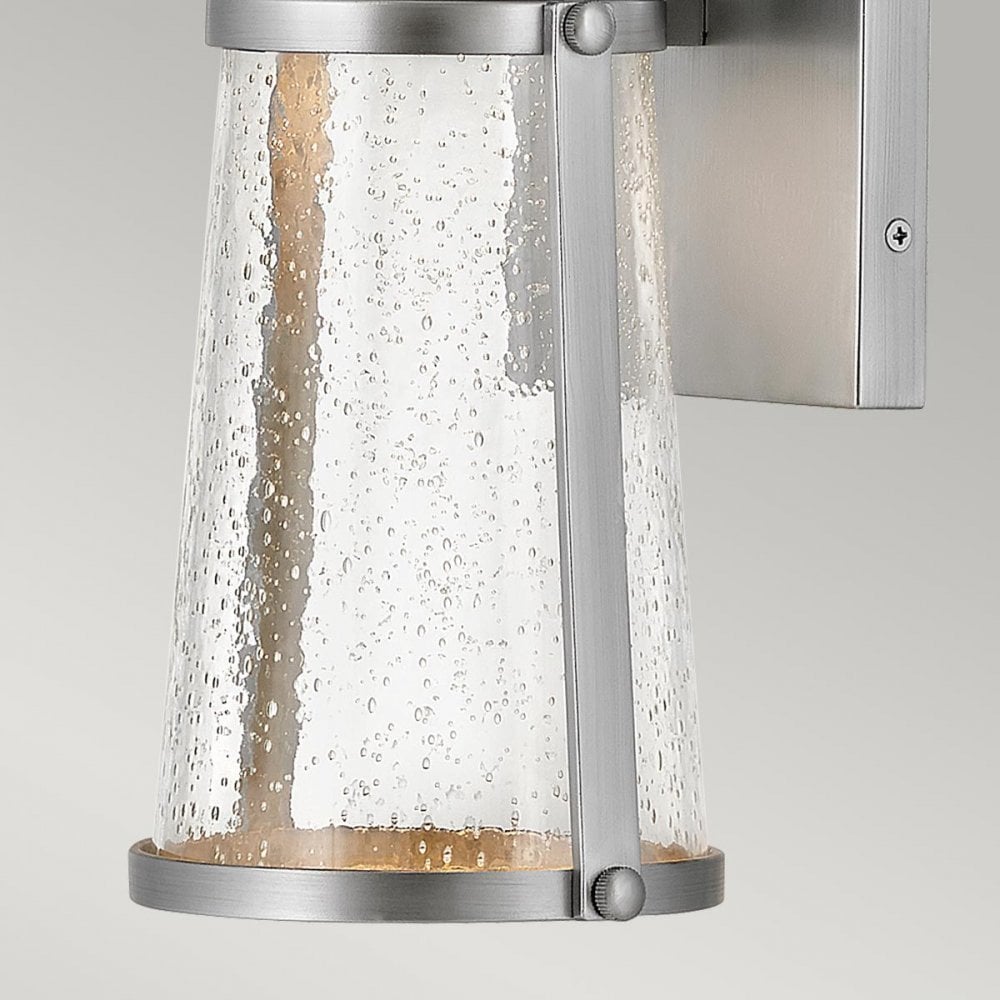 Hinkley HK-MILES-SI Miles 1 Light Wall Lantern Painted Satin Nickel