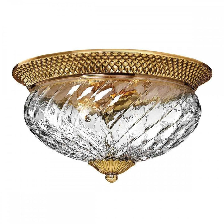Hinkley HK-PLANTATION-FL-BB Plantation 3 Light Flush Burnished Brass