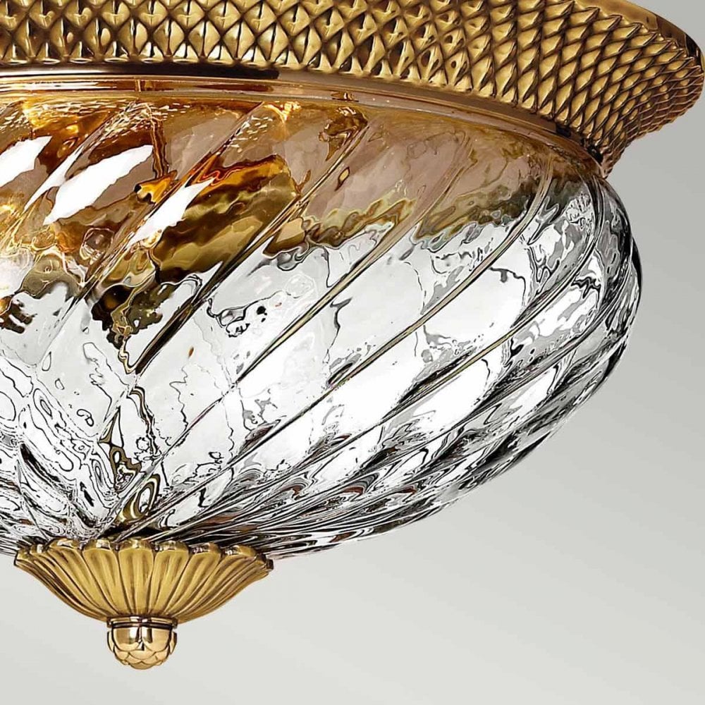 Hinkley HK-PLANTATION-FL-BB Plantation 3 Light Flush Burnished Brass
