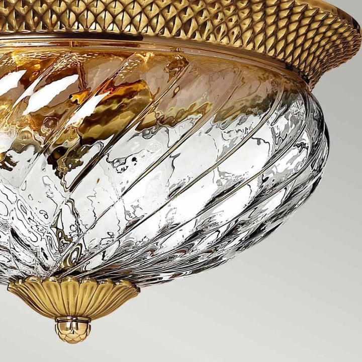 Hinkley HK-PLANTATION-FL-BB Plantation 3 Light Flush Burnished Brass