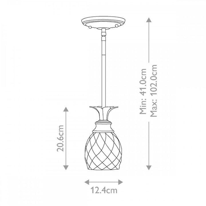 Hinkley HK-PLANTATION-MP-BB Plantation 1 Light Pendant Burnished Brass